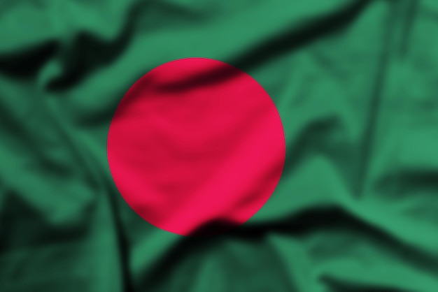 Foto agitando a bandeira de bangladesh