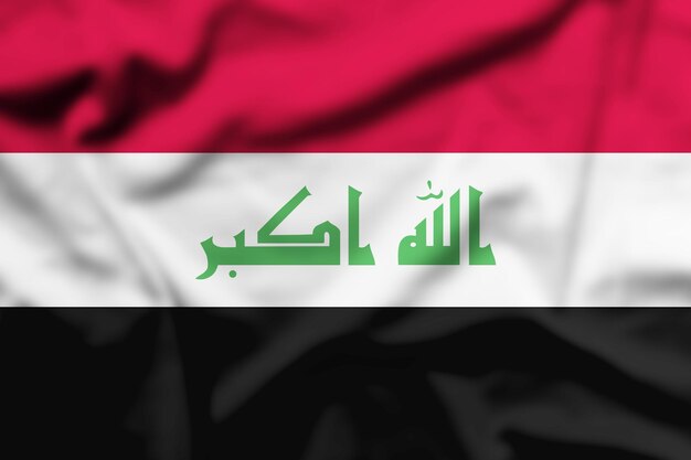 Foto agitando la bandera de irak