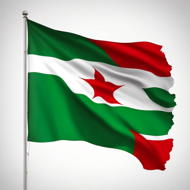 Agitando la bandera de la República de Burundi Síntoma patriótico país africano en colores nacionales oficiales y proporción correctamente Síntomo patriótico estado de África Oriental