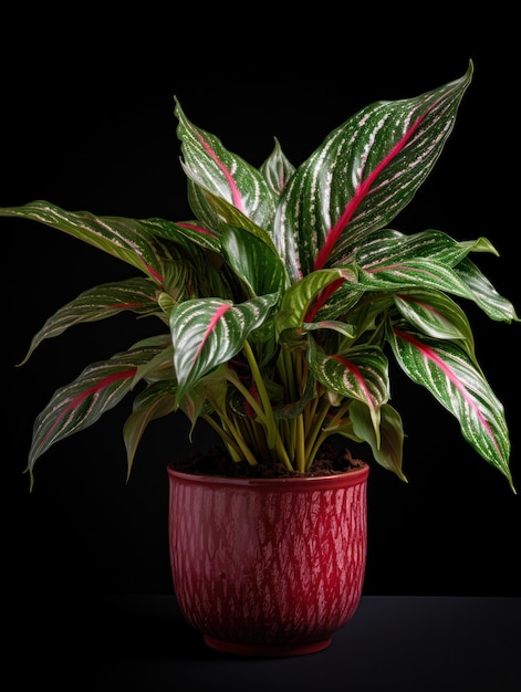 Aglaonema Chinese Evergreen Studio Shot isolado em fundo claro IA generativa