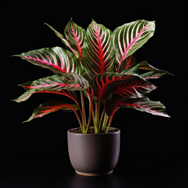 Aglaonema Chinese Evergreen Studio Shot isolado em fundo claro IA generativa