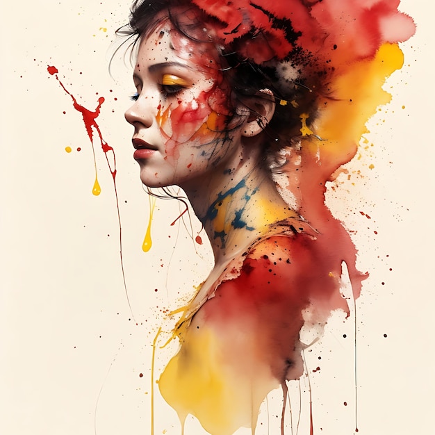 Agnes Cecile gedämpfte Spritzkunst-Tintenspritzer