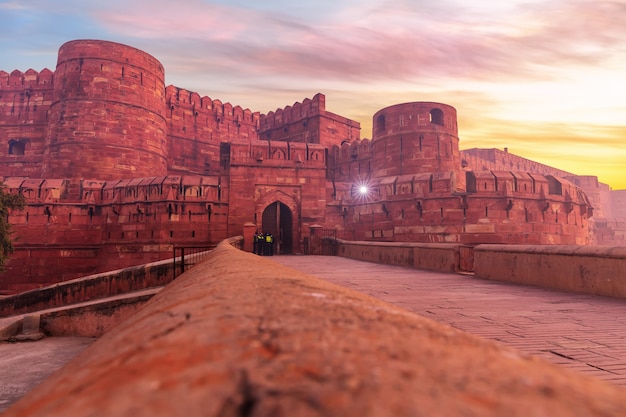 Agra Fort, berühmter Besuchsort in Indien.