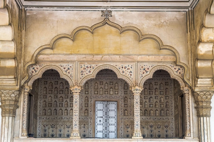 Agra India 31 de dezembro de 2018 The DiwaniKhas ou Hall of Private Audience Agra Fort Agra India