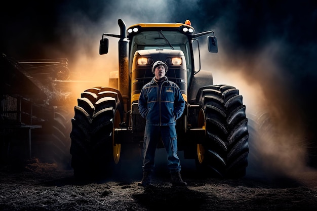 Agrarfotografie mit Traktor auf dem Feld