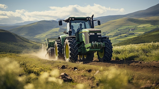 agricultor en los campos de soja