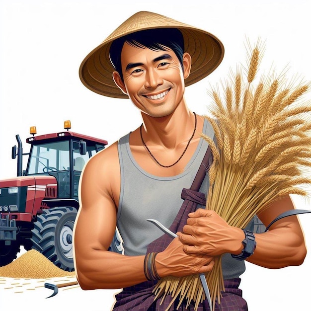 Foto agricultores asiáticos myanmar agricultor dia internacional do agricultor