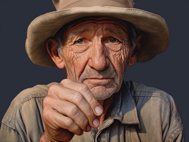 agricultores en el campo retrato de granjero generado por ai