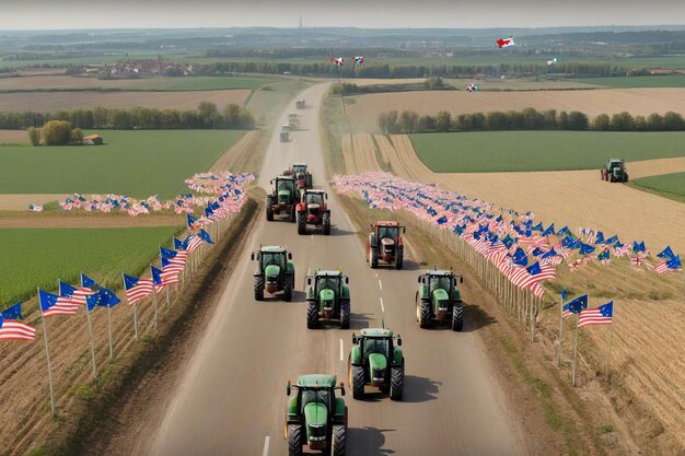 Foto agricultores 39 convoyen una manifestación de protesta