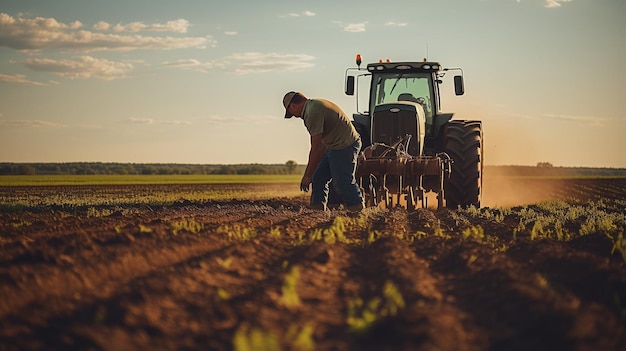 Foto agricultores no campo