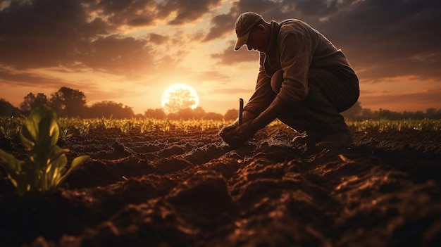 Agricultores no campo