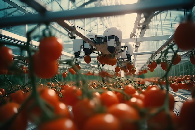 Agricultores robóticos inteligentes na agricultura AI