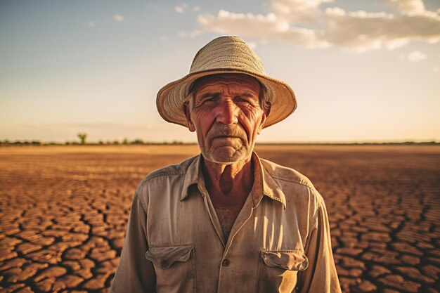 Agricultores y tierras secas