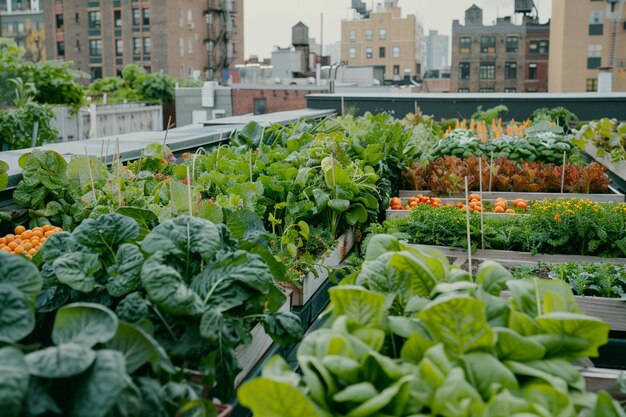 Foto agricultores urbanos cultivam culturas resistentes ao calor em ro generative ai