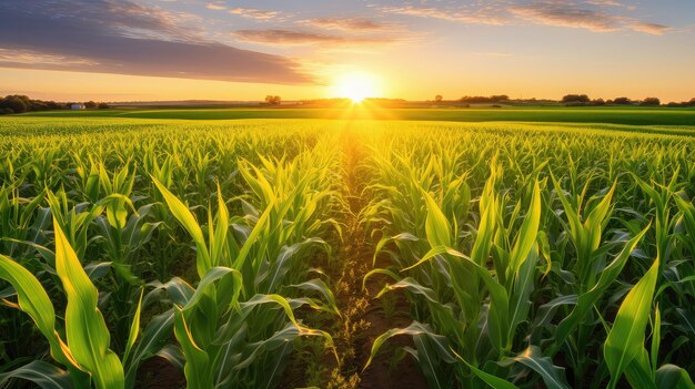 Foto agricultura campo de milho iowa