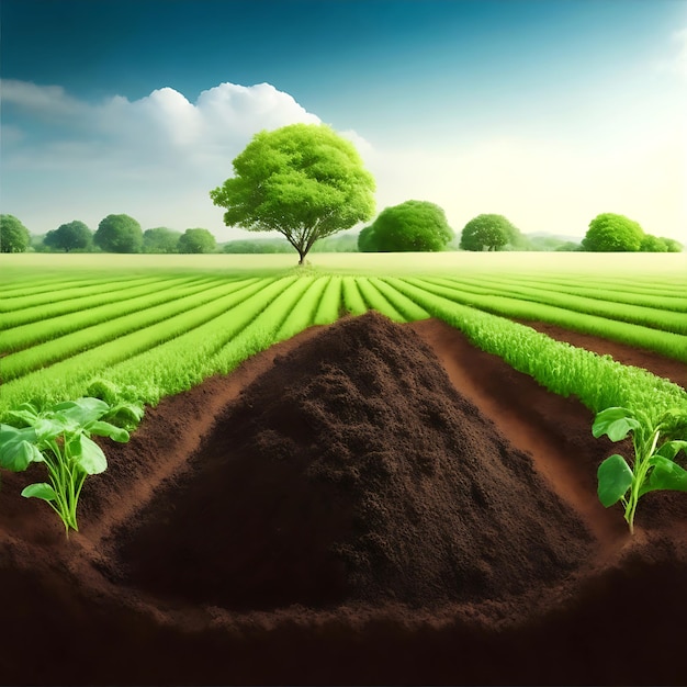 Agricultura conceito de sistema de agricultura inteligente tecnologia da Internet e dispositivos e ferramentas