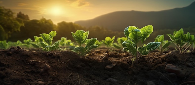 Agricultura Cultivar plantas con espacio disponible promover el crecimiento de las plantas y comenzar de nuevo