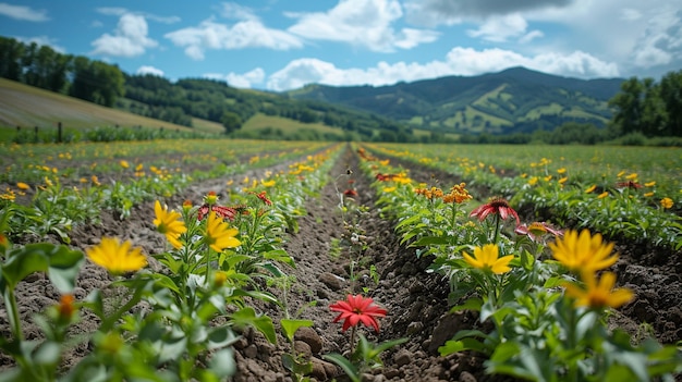 Agricultura de cultivo de cubierta Enmienda del suelo Ilustrar el fondo