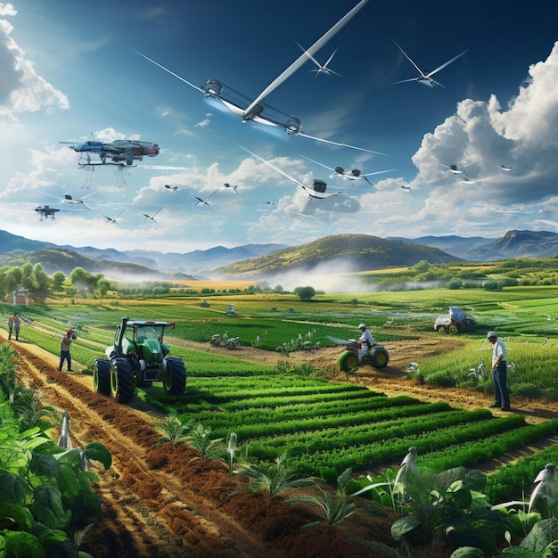 Agricultura de precisão apresentando o que há de mais moderno em máquinas agrícolas