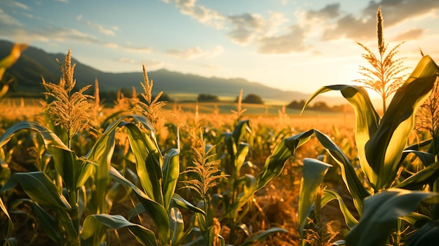 agricultura granja rural escena naturaleza verano aire libre maíz amarillo