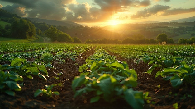 Foto la agricultura regenerativa se convierte en un papel tapiz mundial