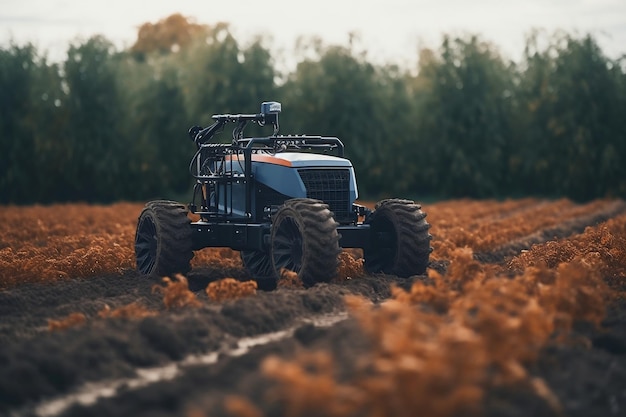 Agricultura robótica y automóvil autónomo en acción IA generativa