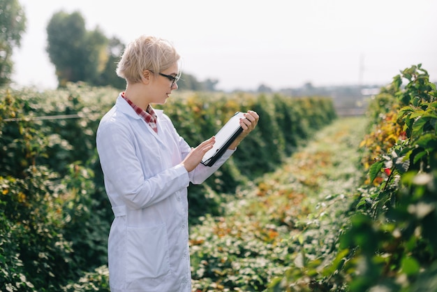 Agronomin bei der Arbeit