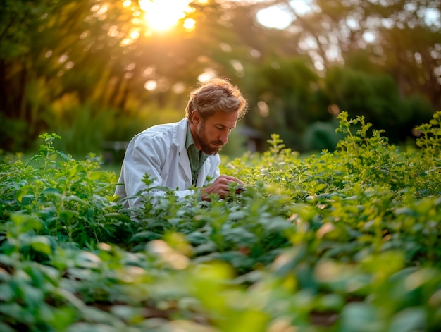 Un agrónomo es un científico en el campo que estudia las plantas generativas ai