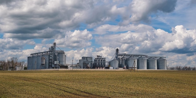 Agroprocessing Anlage für die Verarbeitung und Silos für die Trocknung, Reinigung und Lagerung von landwirtschaftlichen Produkten, Mehl, Getreide und Getreide