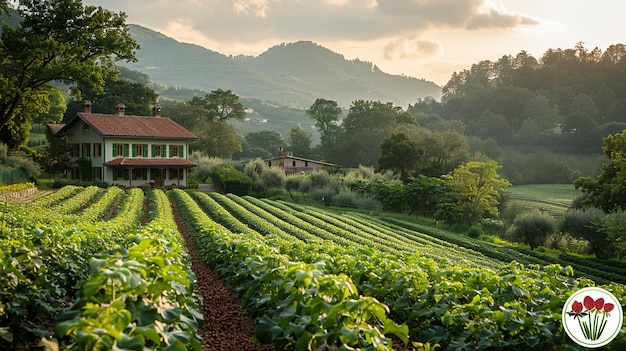 Foto agrotourismus-bauernhof, der bildungsreisen anbietet hintergrund