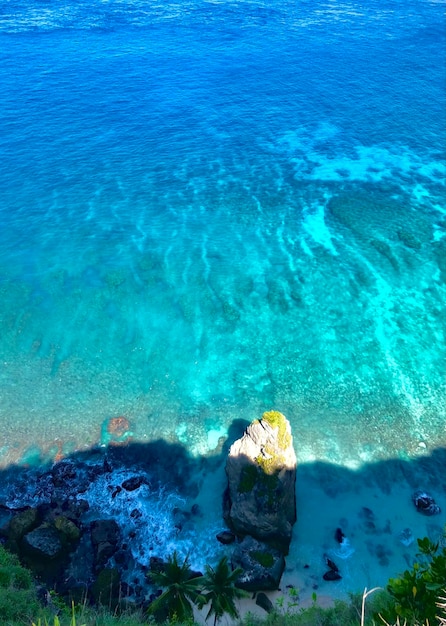 água azul areia branca