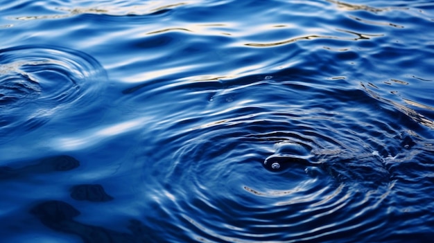 Un agua azul con ondas en el agua