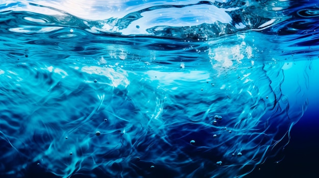 Un agua azul con las palabras "océano"