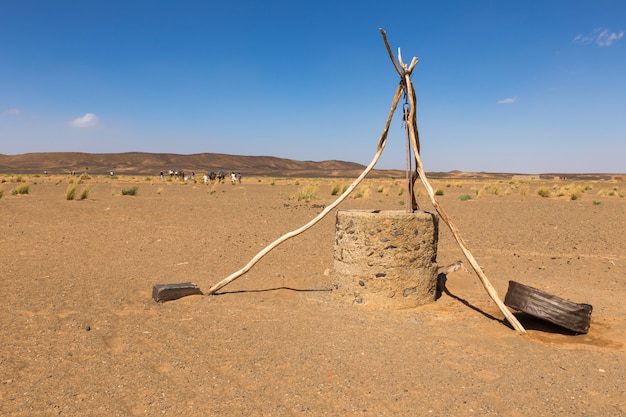 água bem no deserto do Saara, Marrocos, África