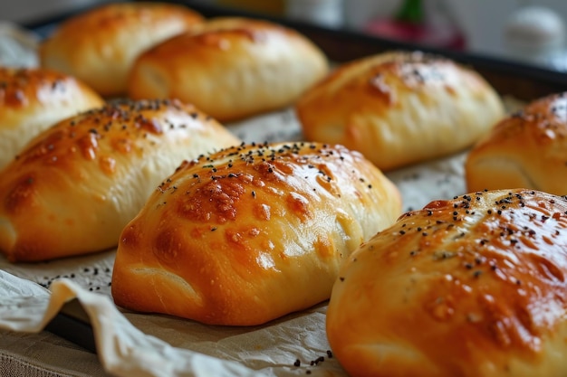 El agua de la boca Pirozhki horneado Generar Ai