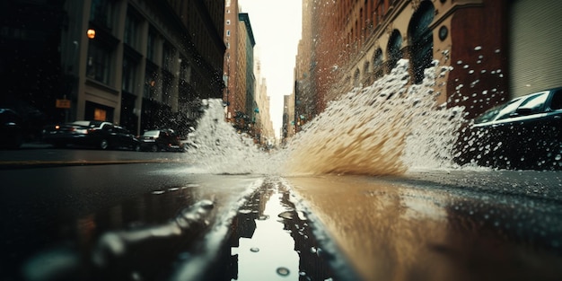 agua en la calle