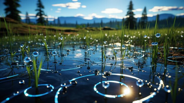 Foto agua en el campo