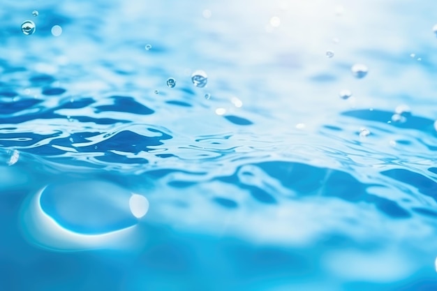 Agua clara de color azul transparente borrosa desenfocada