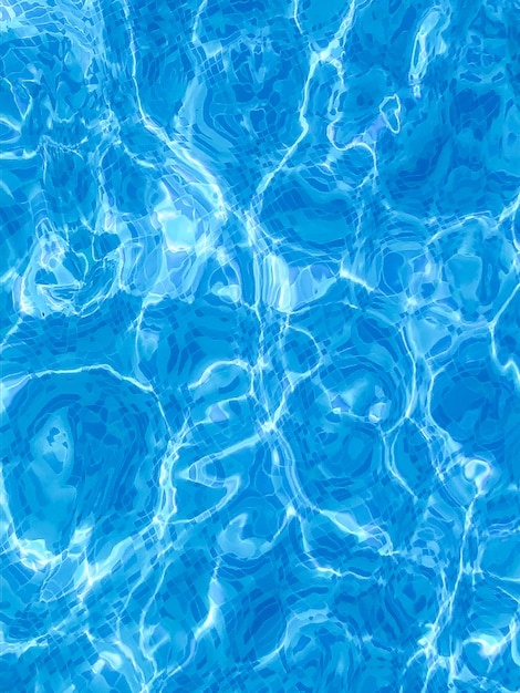 agua cristalina azul en una piscina cálida y soleada