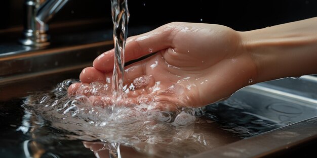 Foto Água espirrando do pé de uma pessoa