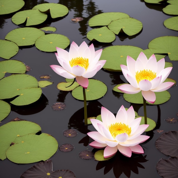 agua de flor de loto en el estanque