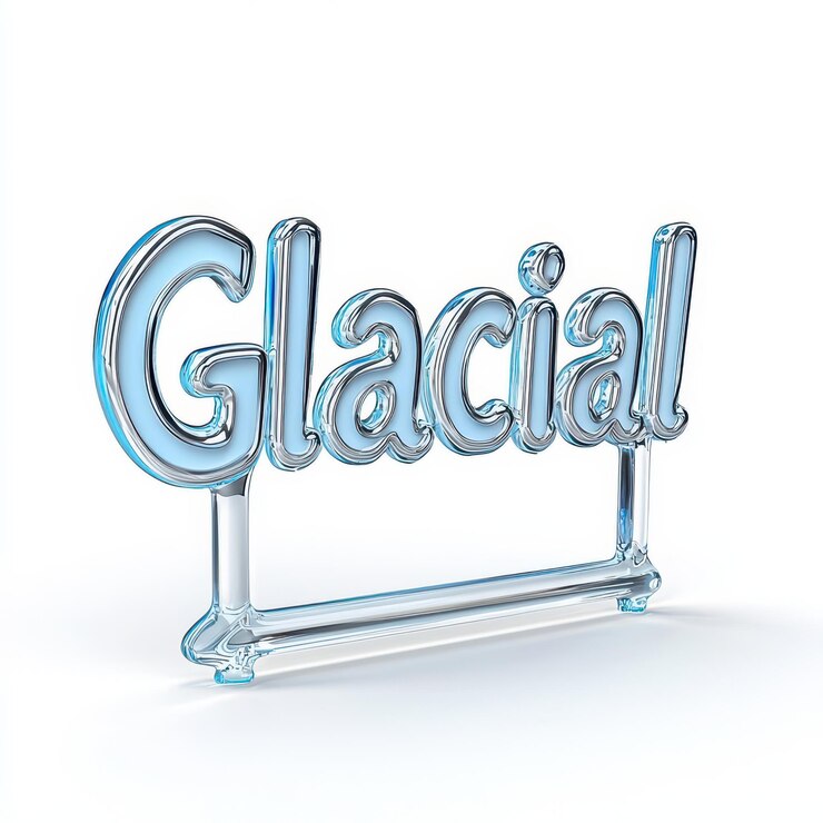 Foto agua glacial texto