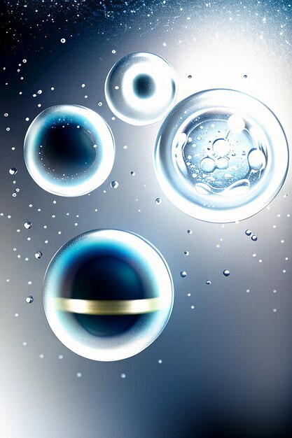 Foto agua gotitas burbuja partículas brillante negocio tecnología fondo diseño material papel pintado