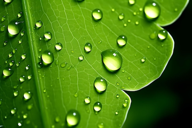 agua en hoja verde fondo de hojas verdes gotas en hoja verde gotas de hoja verde eco hoja de hoja verde