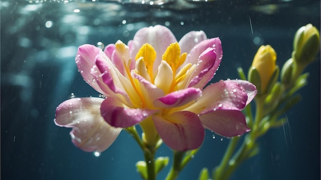 bajo el agua de mar flor flor de fondo planta acuática bajo el agua