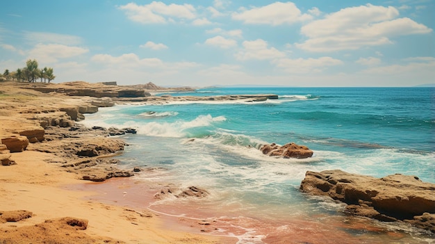 Agua del océano en la playa Fondo de pantalla creativo de fotografía de alta definición