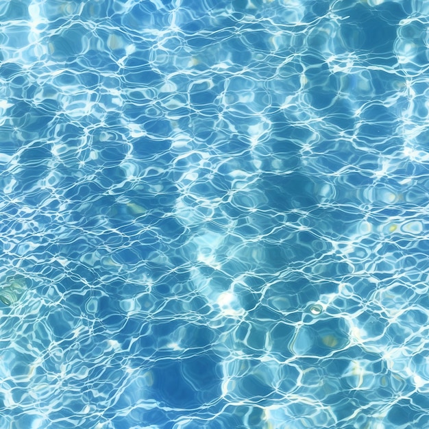 Agua en una piscina con agua azul claro