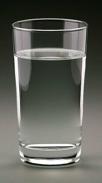 Água potável limpa brilha num copo transparente um farol de saúde e bem-estar