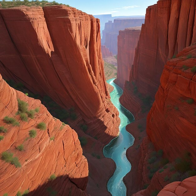 El agua que fluye a través de las montañas Ai generativo HD 8K papel tapiz Imagen fotográfica de stock