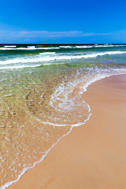 Agua salada en el mar con olas en el agua durante el día con luz solar